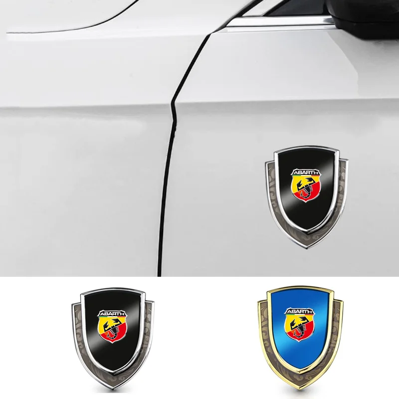 3D Metal Car Body Trunk Fender Decoration Shield Waterproof Stickers For Fiat Punto Abarth 500 Stilo Ducato Palio Bravo Doblo