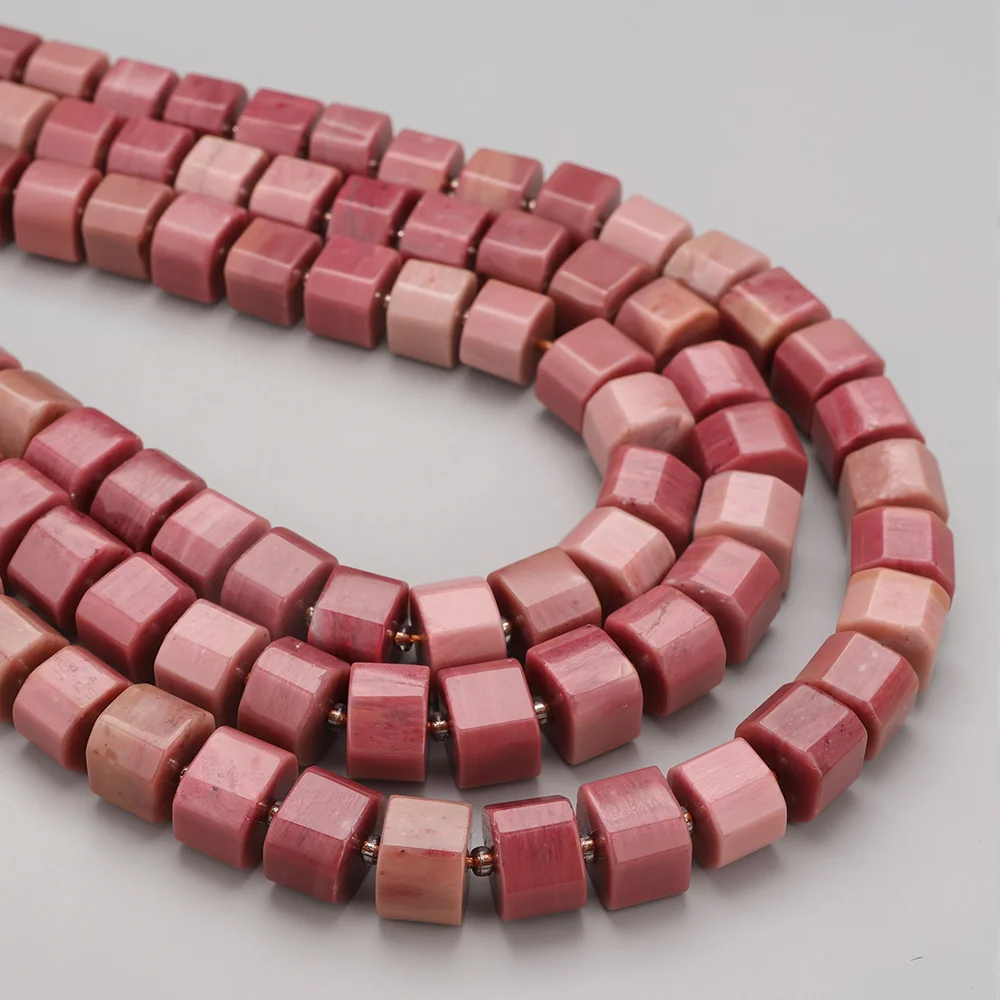 Gemischte Naturstein Facettierte Würfelperlen Rhodonit Amazonit Achat Amethyst Quarz Lose Abstandsperlen DIY Schmuckherstellung Zubehör – Detail 3