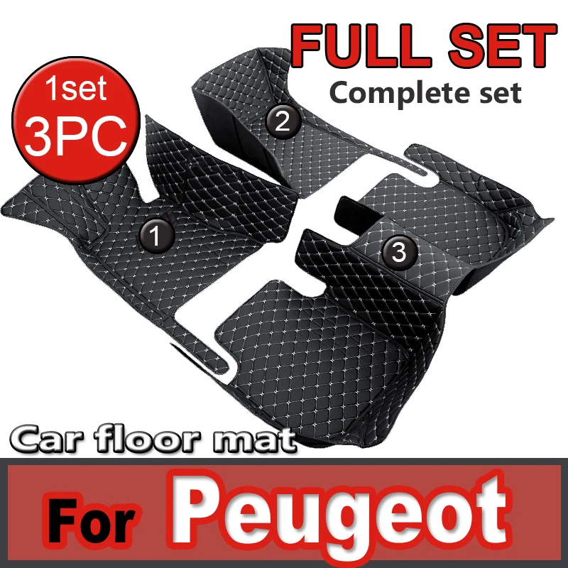 Car Floor Mats For Peugeot 508SW 3008 308 T9 307 206 408 206CC 5008 208 A9 2008 E-208 308CC 407 4007 E-2008 108 Car Accessories