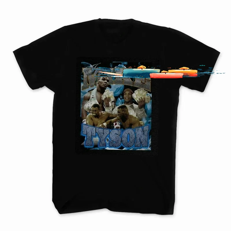 90s Vintage Boxing Mike Tyson Retro Rap T Shirt. Short Sleeve 100% Cotton Casual T-shirts Loose Top Size S-3XL