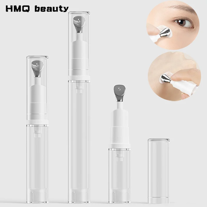 5/10/15ml Portable Airless Pump Bottles Roll Ball Eye Cream Vacuum Bottle Travel Size Foundation Lotion Splitter Makeup Tools