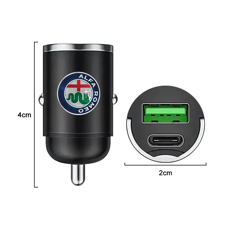 Micro Car Quick Charger Vehicle Cigarette Lighter Convert Plug For Alfa Romeo 147 156 Giulietta Giulia Mito Stelvio Brera Spider