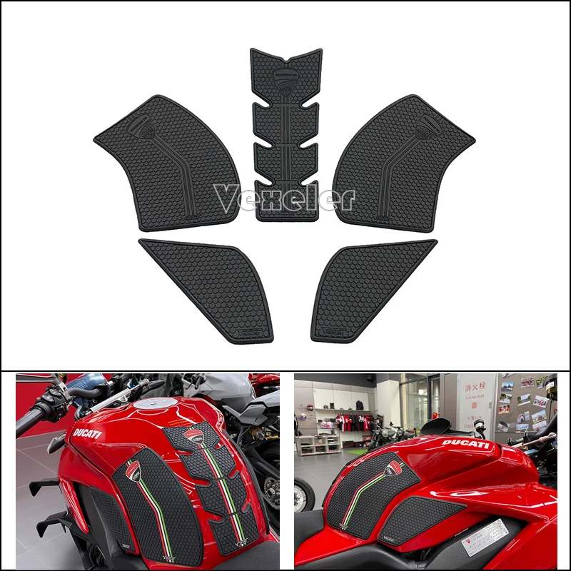 

For Ducati Panigale V4 fuel tank paste speed anti slip paste Panigale V4S side paste Motorcycle Tank Traction Side Pad NEW style