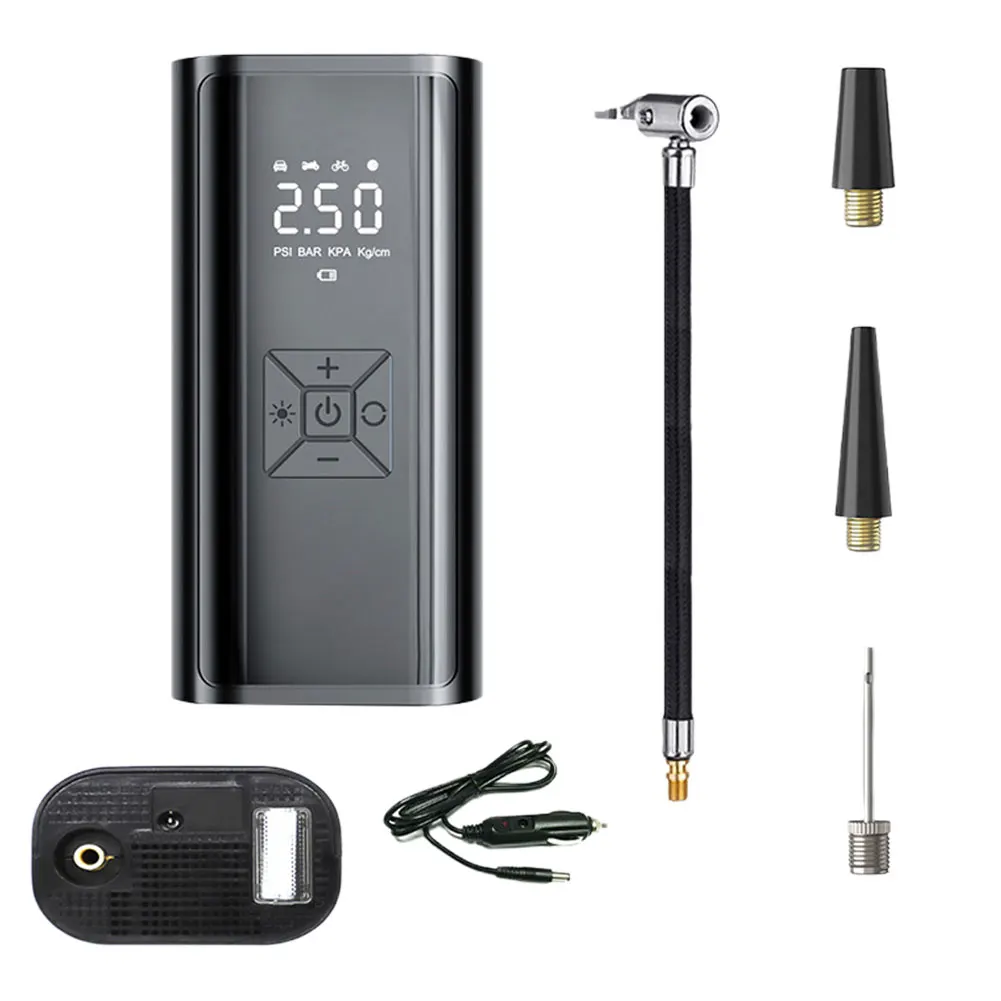 

Digital Tire Pressure Gauge LED Display Rechargeable Air Pump Multifunctional Air Pump for Vehicle Motorcycle for Car Tyre Balls