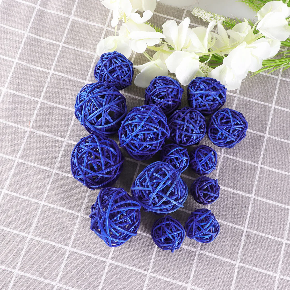 

15 Pcs Christmas Outdoor Decorations Decorative Hanging Ball Bowl Filler Wicker Balls Fillers Spheres