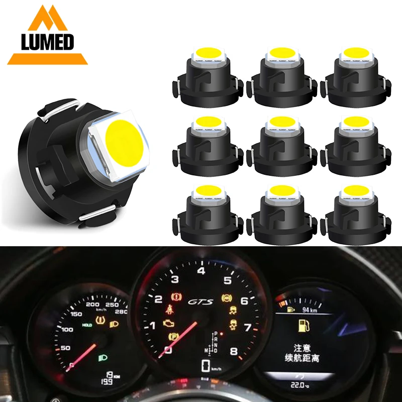 10 шт. T3 T4.2 T4.7 T5 Светодиодная автомобильная лампа Luces LED Para 1 светодиода 2835 5050 SMD Автоматический внутренний боковой свет