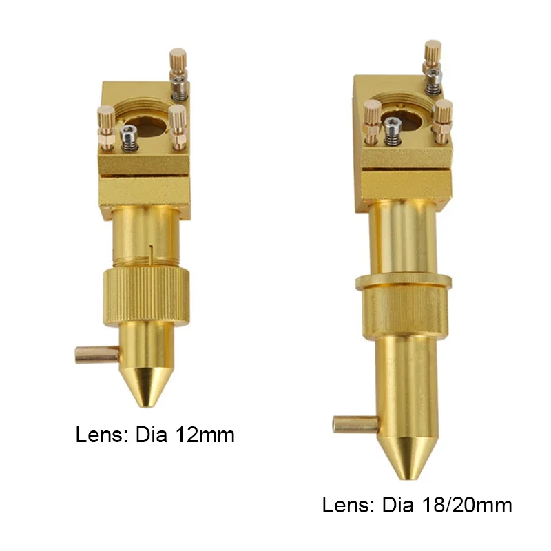 DIY CO2 Laser Head Integrative Mount Set 20mm Mirror 12/18/20mm Focus Lens 2030 4060 K40 Laser Engraving Cutting Engraver Cutter