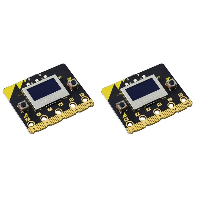 B49C 2X Matrix: Bit Development Board ESP32 0.96Inch OLED 2.4G Radio/WIFI/BLE Bluetooth C++/Python/Mind+Graphical Programming
