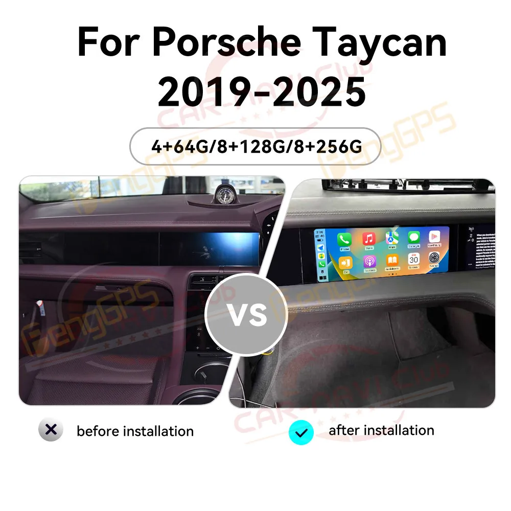 Right Hand 11.0 Inch entertainment screen Android 13 For Porsche Taycan 2019-2025 Car Radio Stereo Carplay GPS Navigation Unit