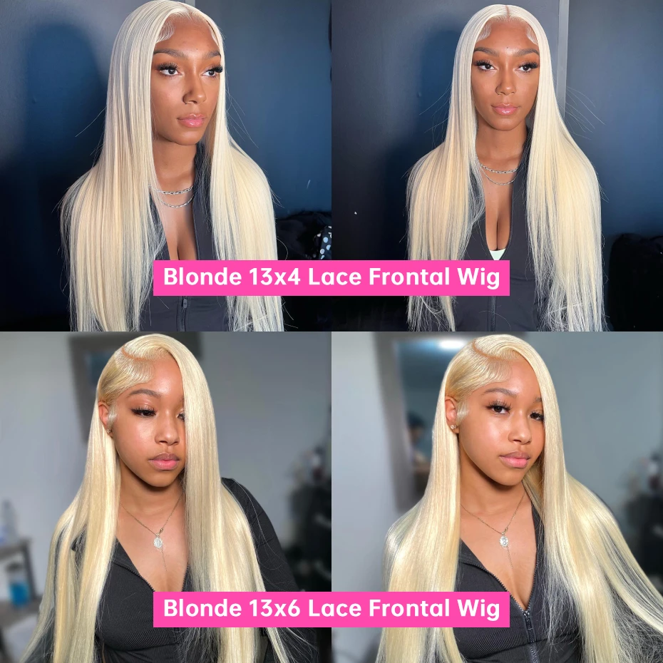 13x4 13x6 360 613 Lace Frontal Wig Bone Straight Transparent Lace Front Wig Brazilian Blonde Colored Human Hair Wigs For Women image 5