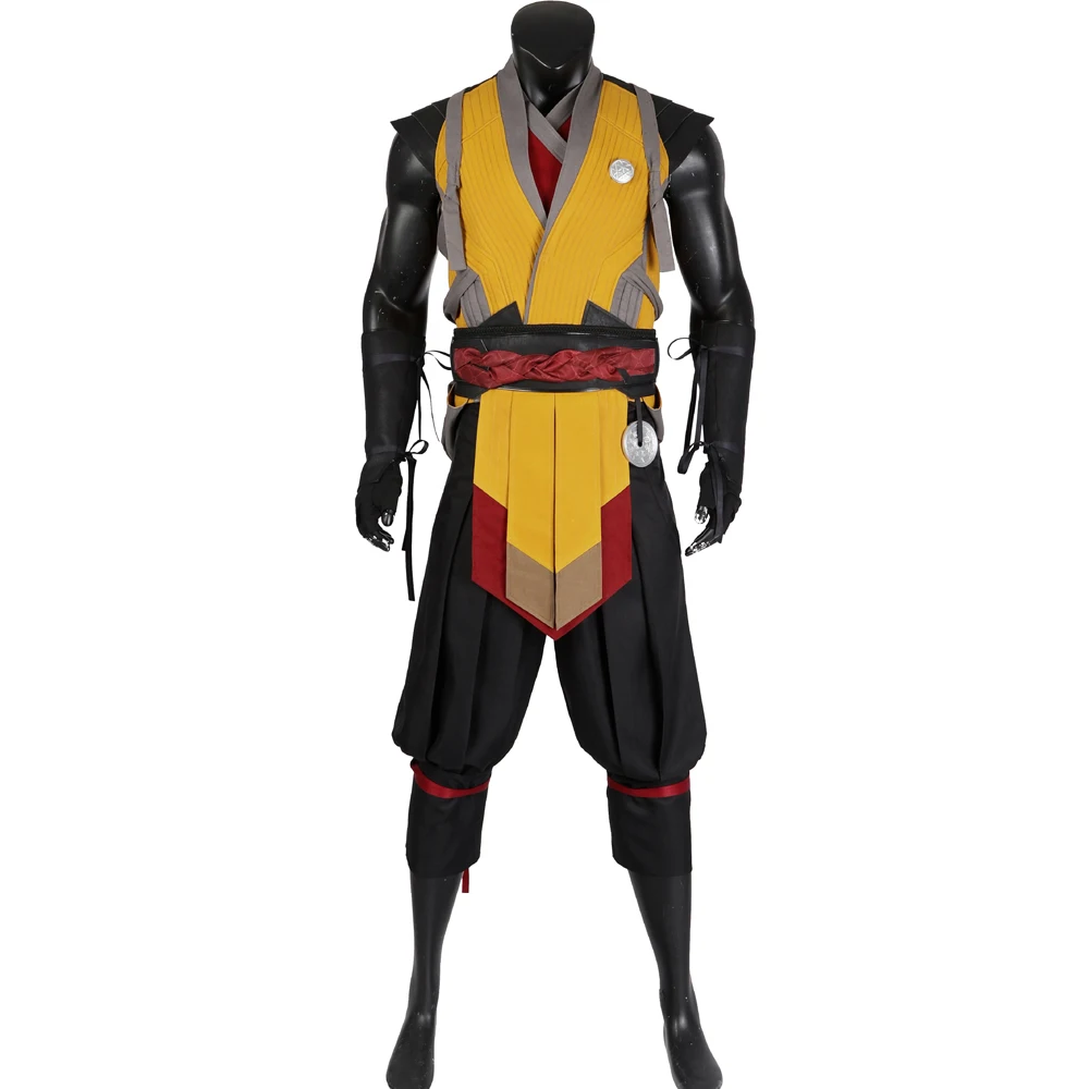 Canival Halloween Party Outfit Fighting Game Kombat 1 Scorpion Cosplay Complete Costume