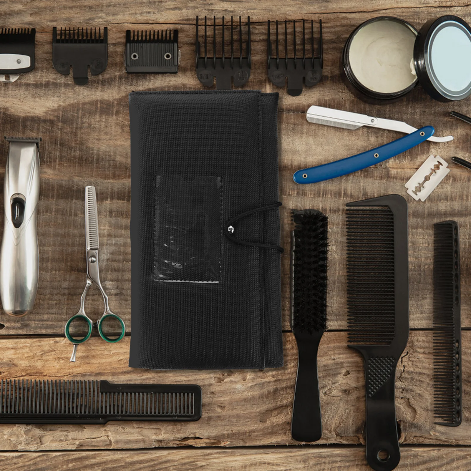 

Hairstylist Travel Bag Large Capacity Hairdressing Tool Organizer Portable Barber Storage for Scissors Trimmers Accessories