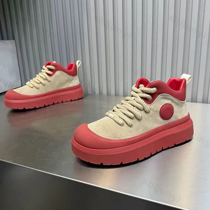 

Men's High Top Shoes 2026 Spring Autumn Breathable Lace Up Platform Sneakers Vintage Height Increase Wear-resistant Casual Shoes