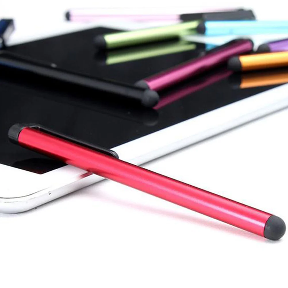 

5pcs Capacitive Touch Screen Stylus Pen Rubber Tip High Sensitivity For Smartphones Tablets Metal Body Long Lasting Tool