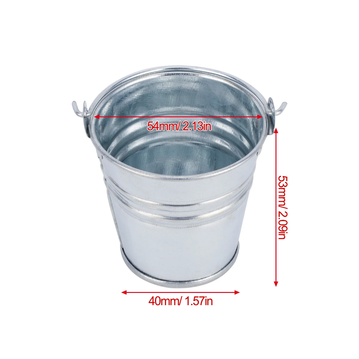 1/10 Scale Accessories Mini Metal Pail Bucket for RC Crawler Car Axial SCX10  TRX4 Tamiya CC01 RC4WD D90 TF2 Simulation