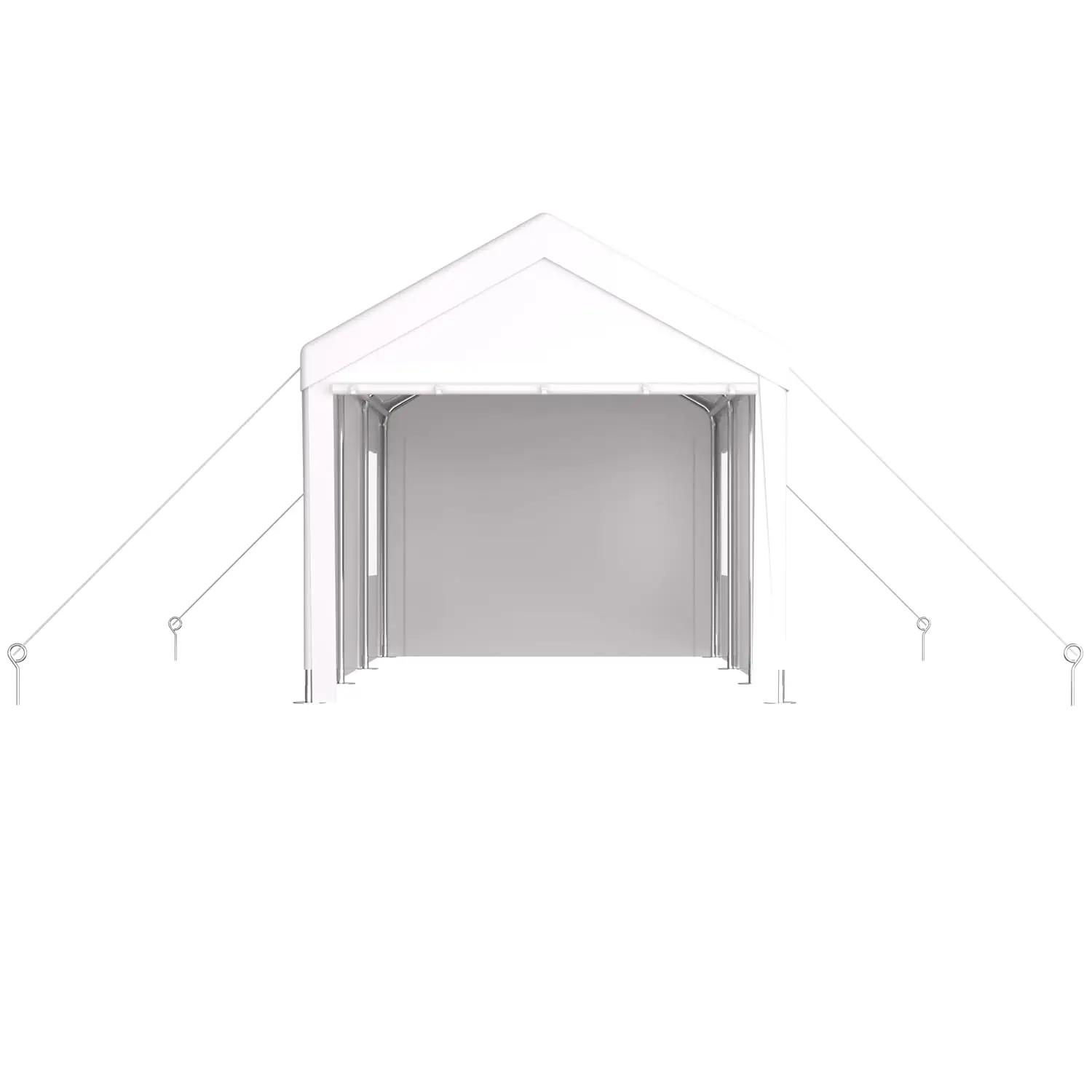 12x20ft Heavy Duty Portable Carport Canopy with Roll-up Doors & Ventilated Windows for Car Truck Boat Storage, Customized