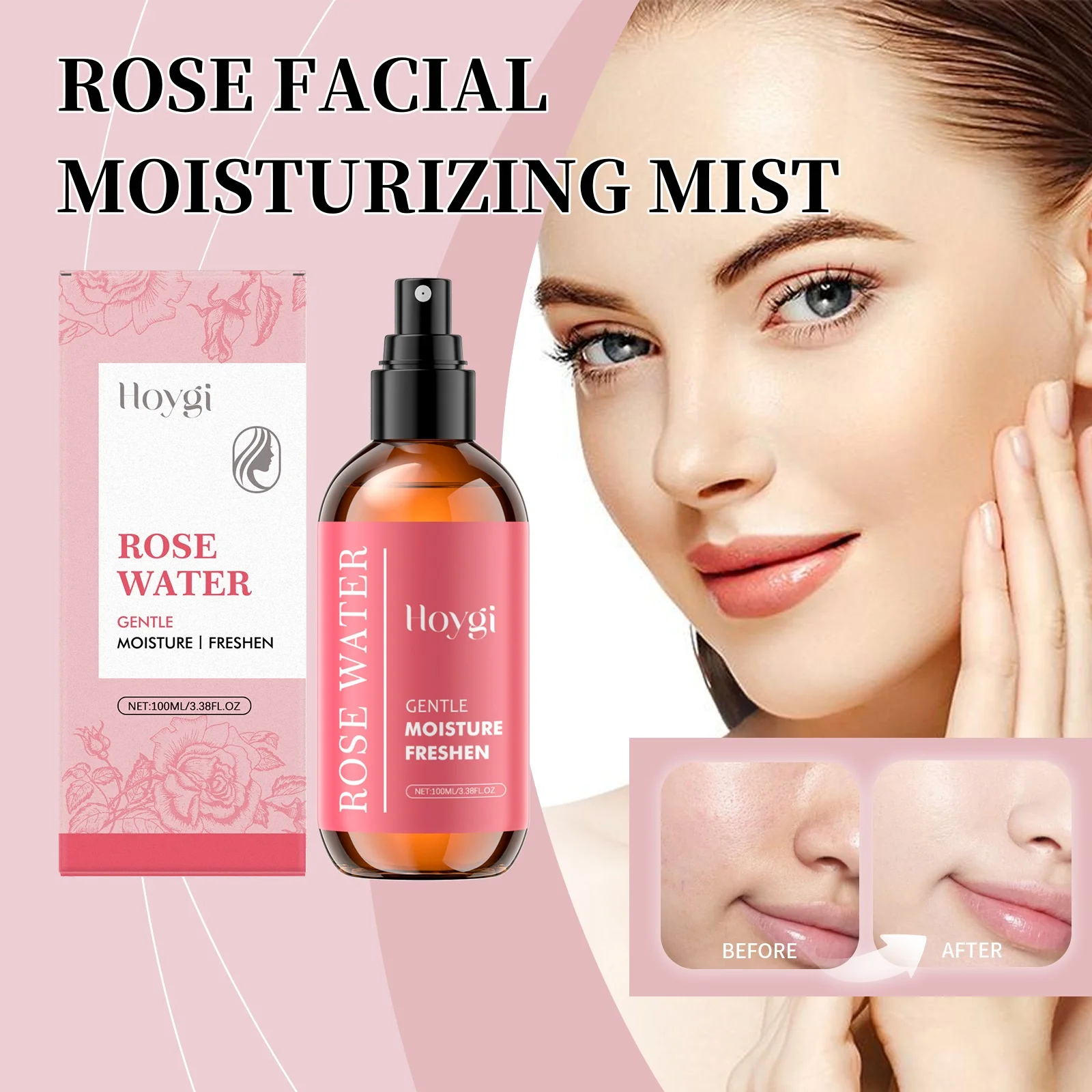 Rosewater Facial Spray Soothing Moisturizing Oil Control Balancing Nourishing Revitalizing Even Skin Tone Skin Care Products