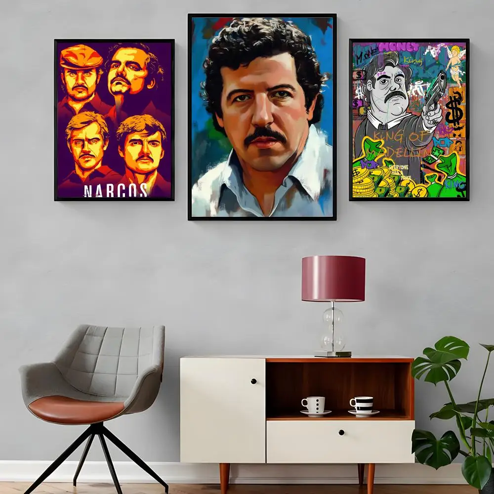 Lord Pablo Escobar Narcos Mugshot Painting Calligraphy Canvas Poster: Crease Free Waterproof Durable All Space Wall Decor