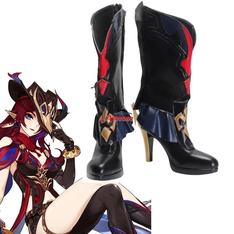 Chasca Cosplay Shoes Genshin Impact Boots Prop Custom Made Shoes Halloween Carnival Cosplay Chasca Boots
