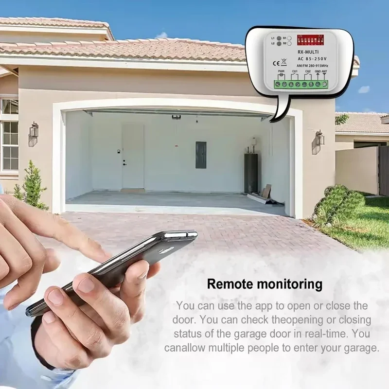 Universal Tuya WIFI Garage Door Opener Controller APP & Remote Control Intelligent Dual-Channel Momentary Switch Module Relay
