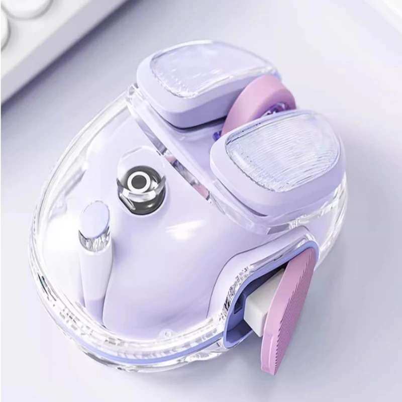 Transparent Mouse Wireless Bluetooth Silent Female Office Laptop Mouse Rechargeable Compact ， Cute Esports Mouse Christmas Gift