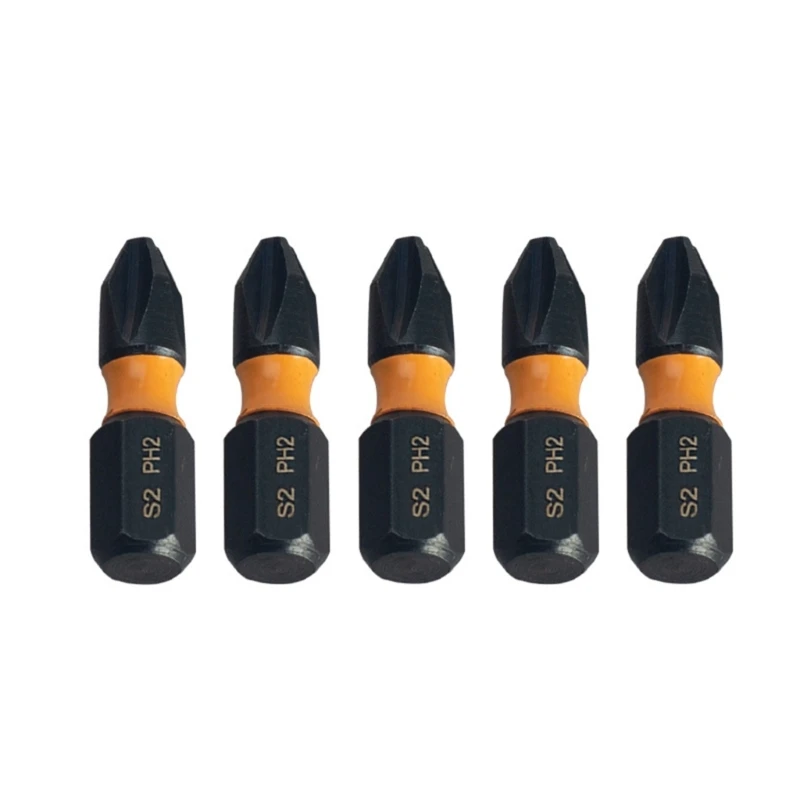 25mm Impact Screwdriver Bits Antislip Designs for Enhances Performances Home Repairs Accurate Handling Of Complex Parts 37JD