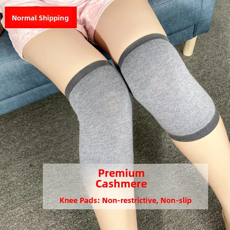 保温性のある薄手のカシミヤ膝パッド-ショートスタイル-男女兼用-膝関節サポートカバー-夏のオフィスでの使用に最適