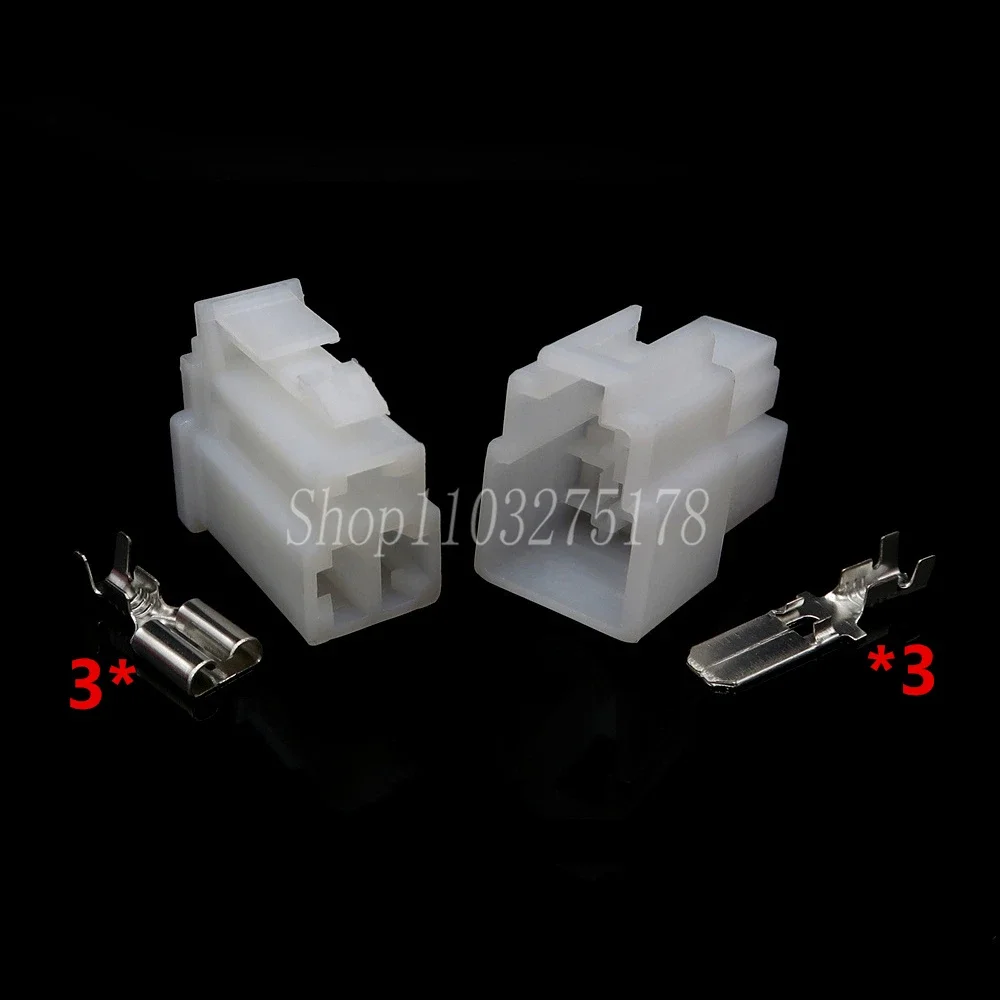 1 Set 3 Pin 6070-3471 6070-3481 Car Cable Connector Automobile Modification Plug Plastic Housing Wire Adapter