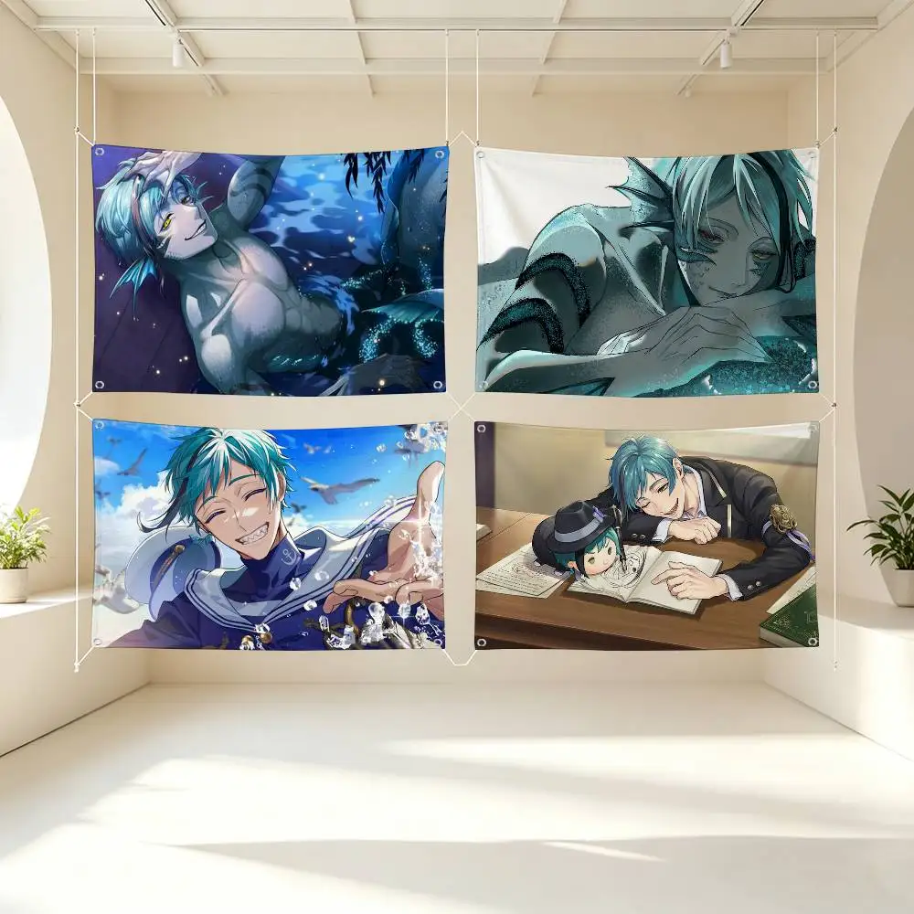 Game Twisted Wonderland Floyd Leech Flag Suitable For Party Club Outdoor Interior Wall Decoration Banner Fans Gift