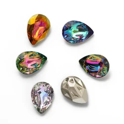 13x18mm Pointback Teardrop Fancy Stones Needlework Supplies Rhinestones Jewelry Decoration Stickers Crystal Stones Glass Beads