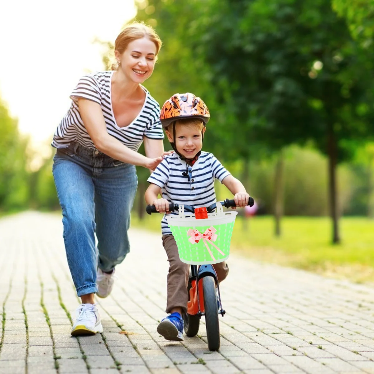 

1Pcs Plastic Scooter Basket for Stylish Braided Storage Frame Plays 100 Songs Ideal Bike Accessory for Travel and