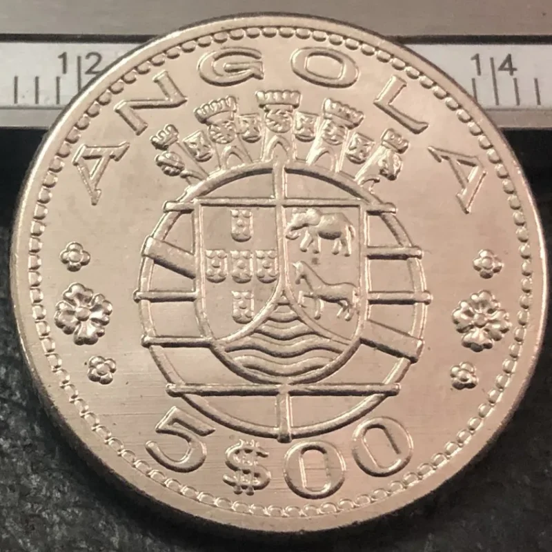 1974 Angola 5 Escudos Coin Copy