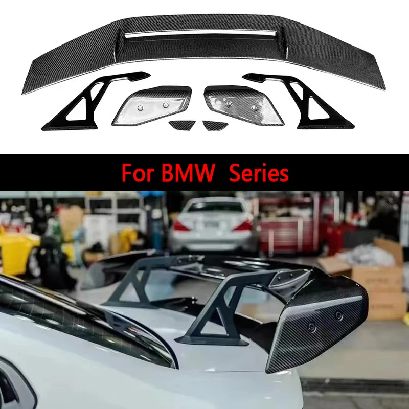 For BMW 2 Series M2 G42 F22 F87 G87 Carbon Fiber Tail fins Rear Trunk Spoiler Guide Wing Rear Wing Car Accessories