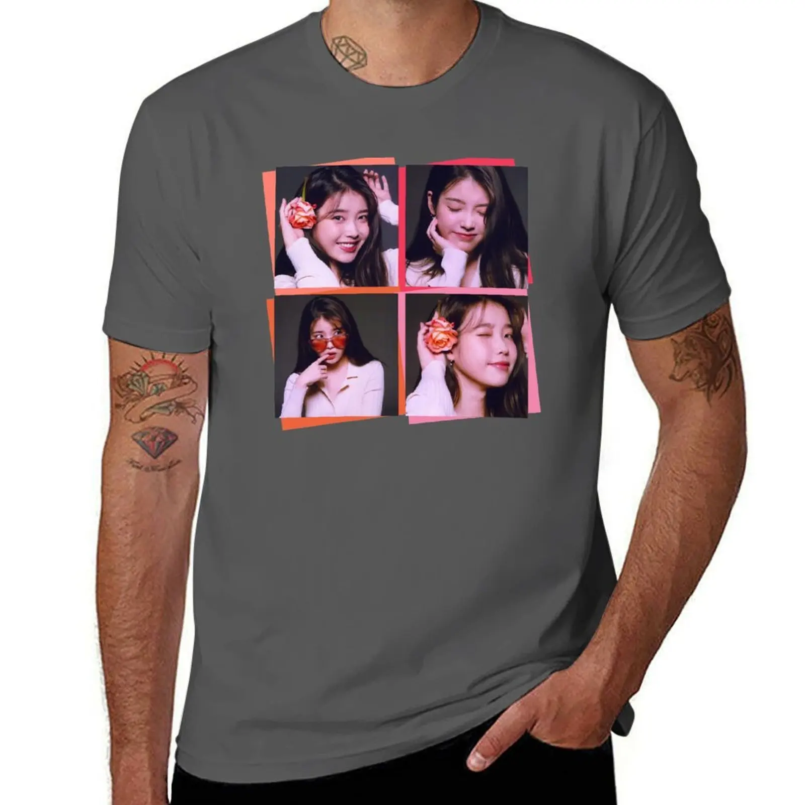 

IU T-Shirt Casual Minimalist Short Sleeve Top