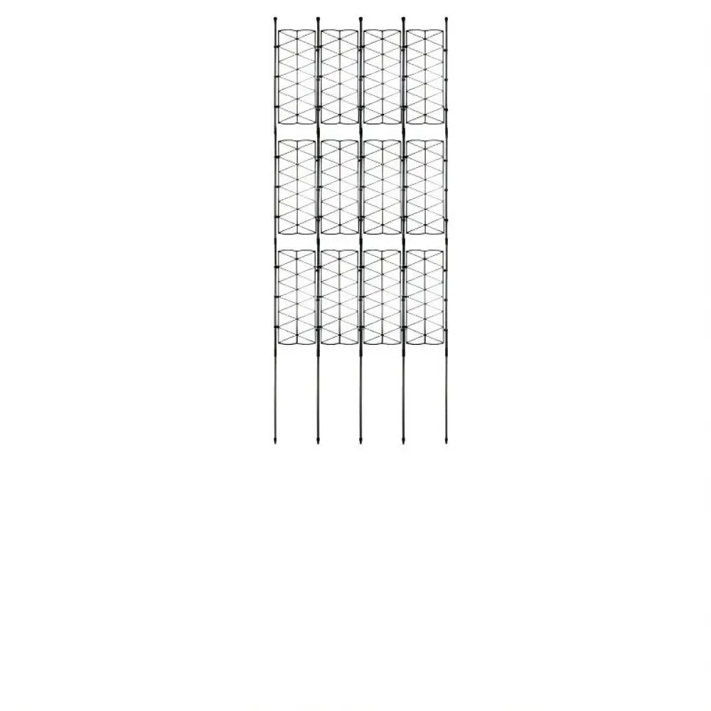 Garden Trellis Fence Screen Plant Support For Climbing Flowers Outdoor Patio Balcony Iron Plastic Coated Decorative
