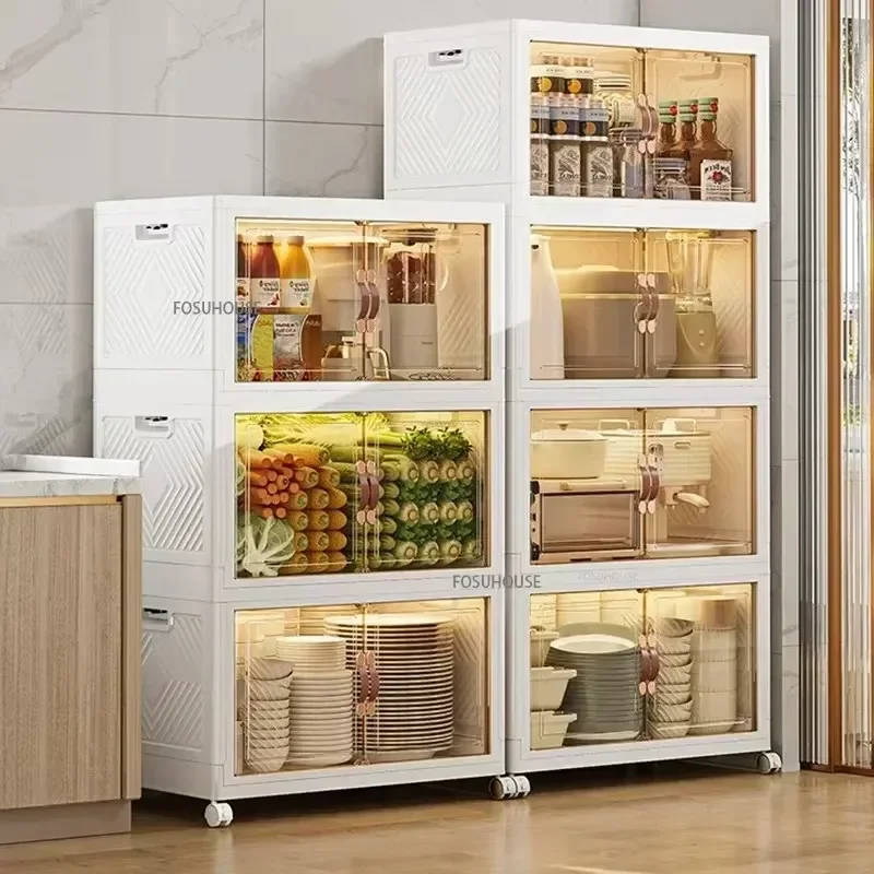 Plastic Floor Storage Cabinet with Wheels Multilayer Kitchen Multifunctional Wholesale Factory Direct Supplier OEM ODM Custom