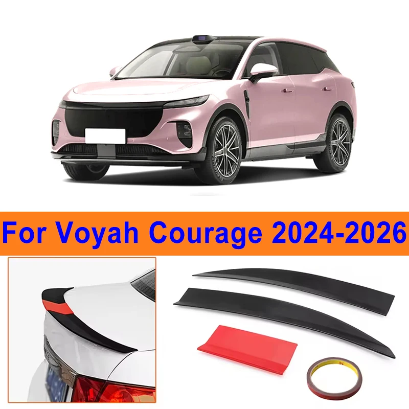 

For Voyah Courage 2024-2026 3-Section ABS Rear Trunk Spoiler 115-125cm Adjustable Sports Decor Top Wing Car Exterior Parts