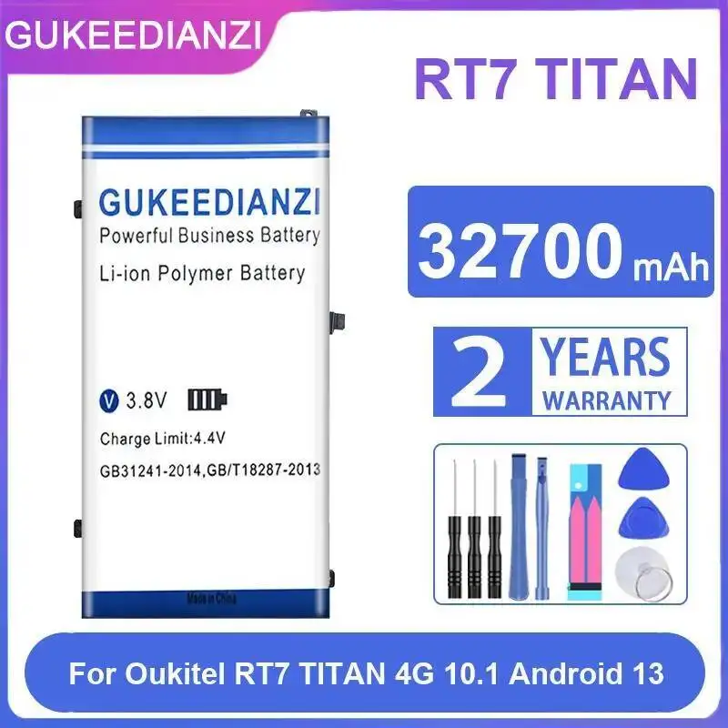 

Батарея для планшета 32700 мАч, надежная замена для Oukitel RT7 Titan 4G 10,1 Android 13, экологически чистая