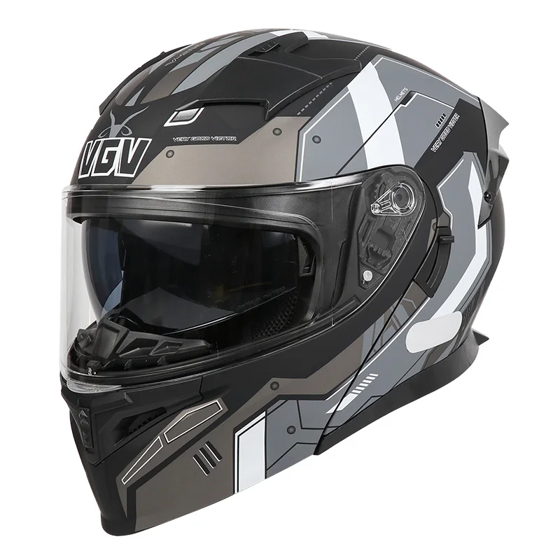 

Motorcycle Helmet — Modular Flip-Up Helmet Unisex Off-Road Helmet All-Season Use Street Riding Protective Gear