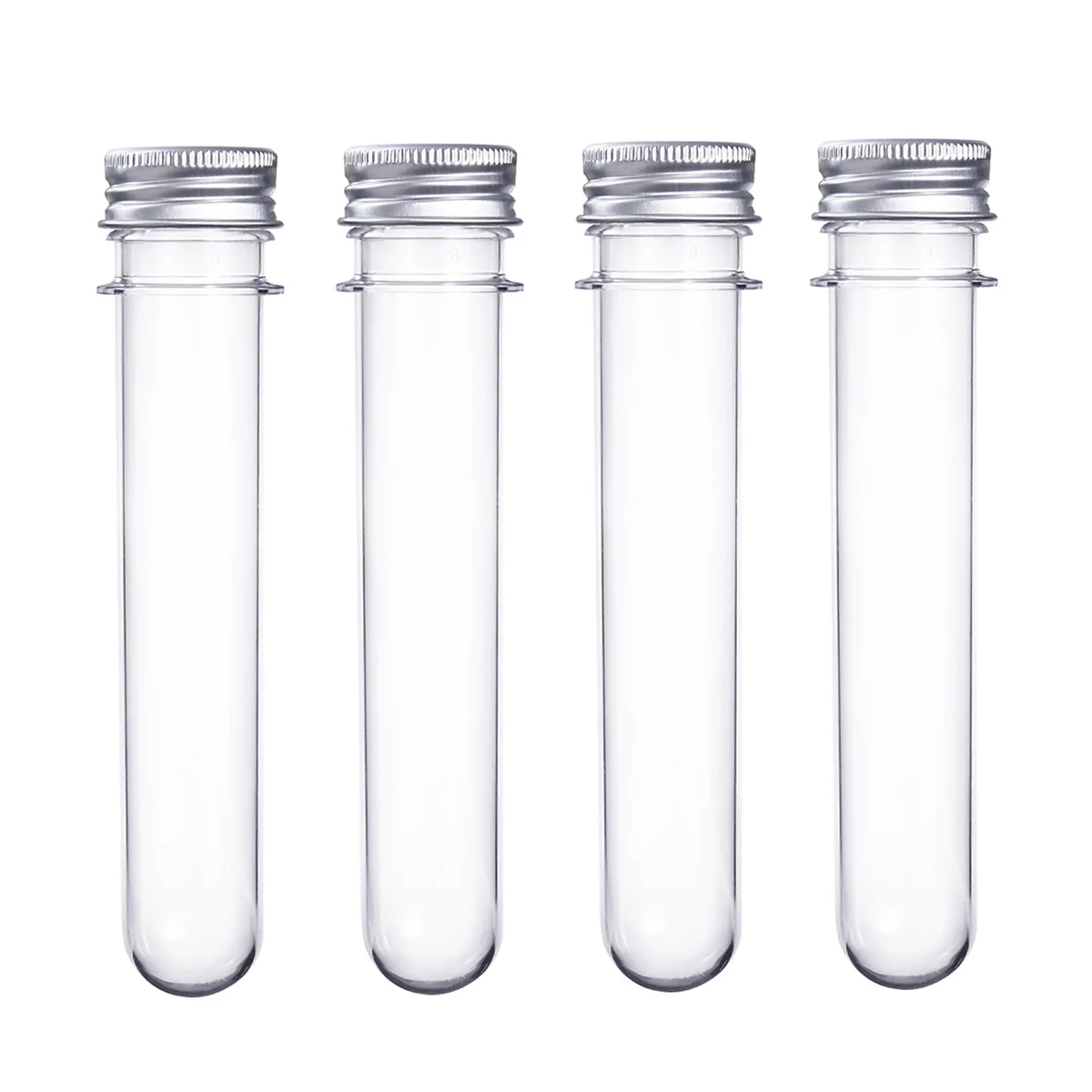 

12Pcs Plastic Test Tubes Screw Lids Clear Lightweight Reusable Sample Storage Containers for Cosmetics Liquids