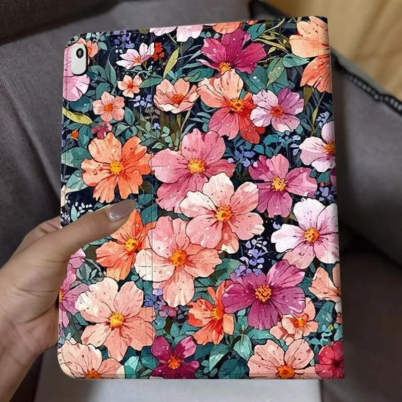 Rose Flower Art Elegant For iPad Pro Air Mini 2 3 4 5 6 7 7th 8th 9th 10th 11th 10.2 9.7 10.5 10.9 11 12.9 13 Tablet Case