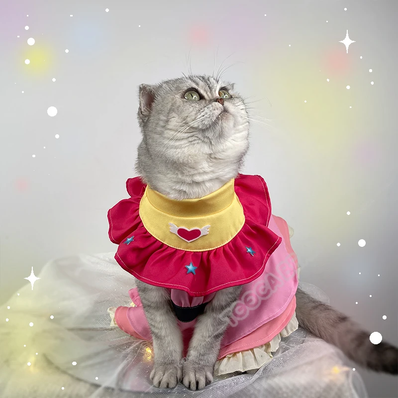 Ai Hoshino Cat Cosplay Uniform Costume Anime Oshi no Ko B-Komachi Ruby Hoshino Dress for Cats Dog Pet Puppy Kitten Clothes