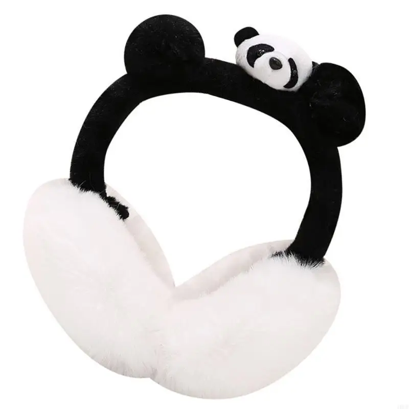 غطاء للأذنين على شكل باندا كرتونية مقاوم للرياح للنساء والأطفال والبنات في الطقس البارد #1