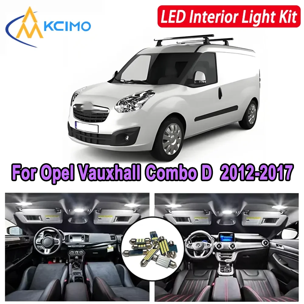 

For Opel Vauxhall Combo D (2012-2017) Premium Bright LED Interior Dome Map Trunk Light Kit Car Led Lamps Canbus Car LED Lights