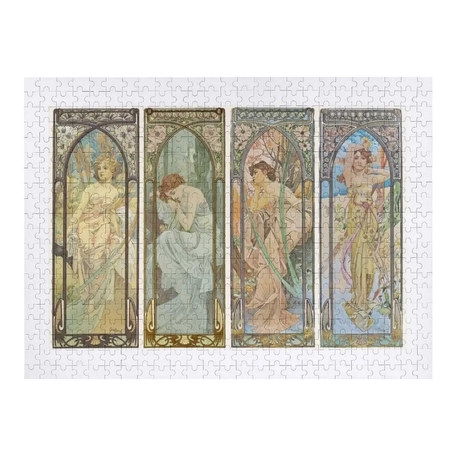 

HD. The times of the day (1899) serie Alphonse Mucha HIGH DEFINITION Jigsaw Puzzle Personalised Jigsaw Personalized Toys Puzzle