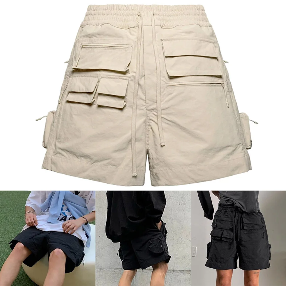 نزهات غير رسمية سراويل متعددة الجيوب شورت صيفي مريح للرجال شورتات غير رسمية ملابس عطلة بخمس نقاط