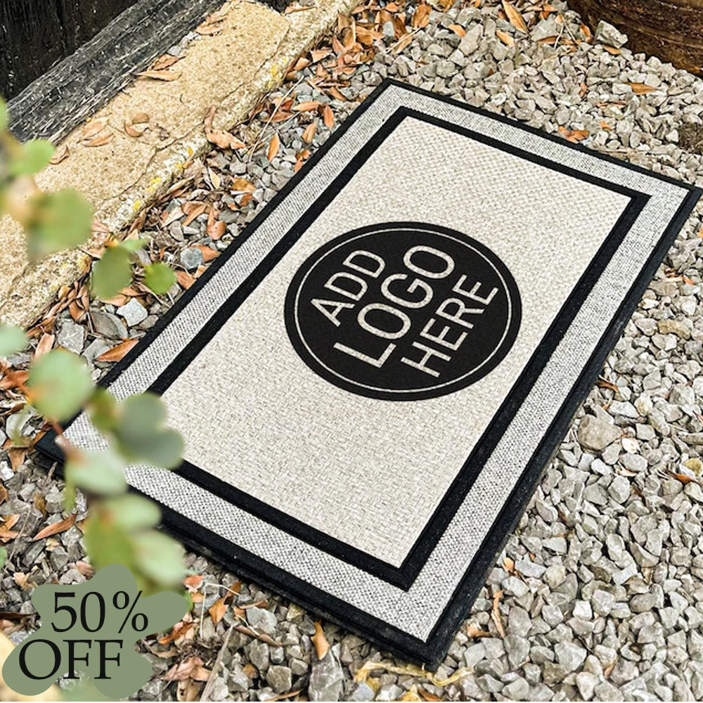 مخصص أي شعار العلامة التجارية ممسحة المضادة للانزلاق حصيرة دائمة للمتاجر الفنادق شعار شخصي ممسحة لمراكز متاجر الملابس