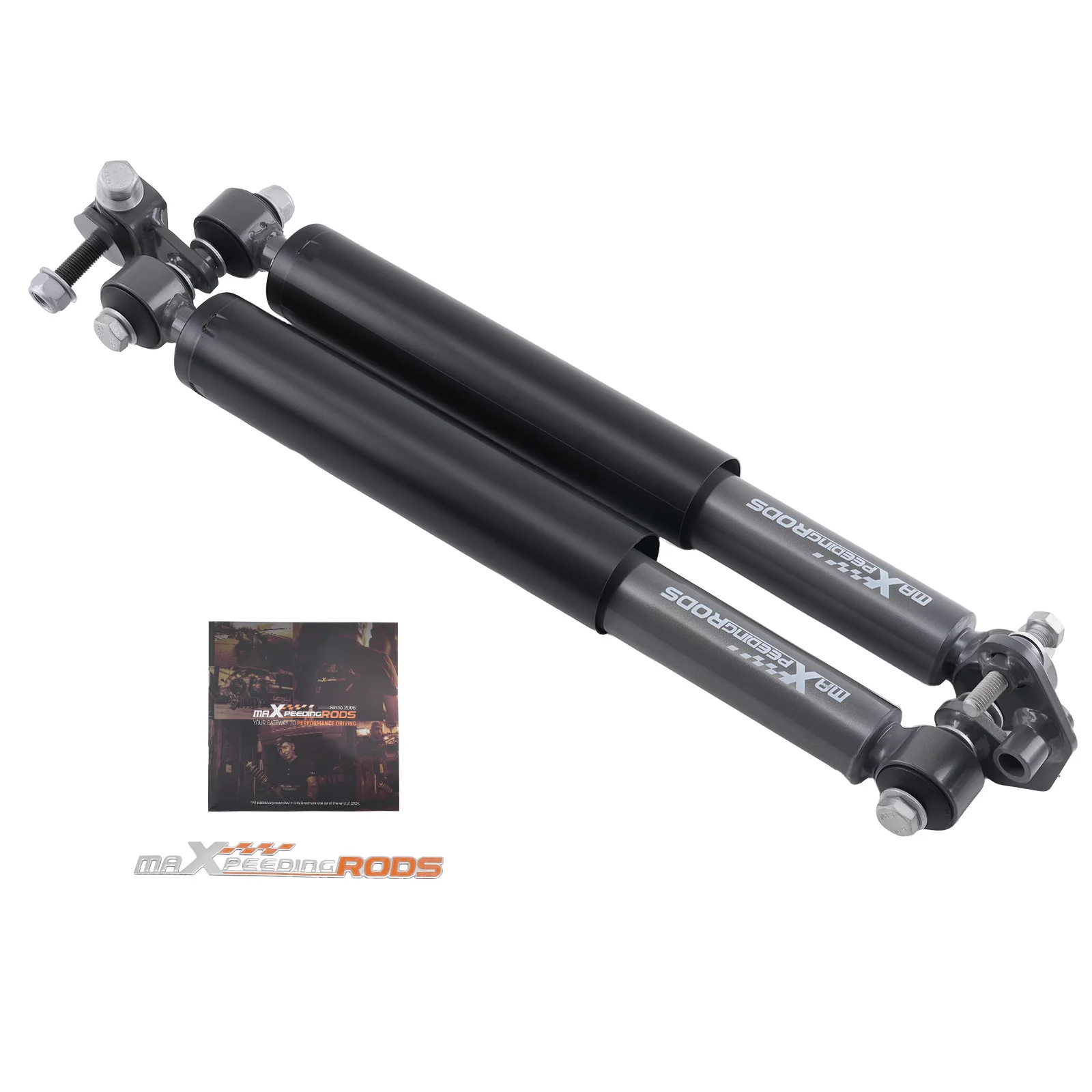 MaXpeedingrods 2.5 - 6.5-inch Dual Steering Stabilizer Kit W/Mounting Brackets for Jeep Wrangler TJ/LJ Unlimited 1997 - 2006