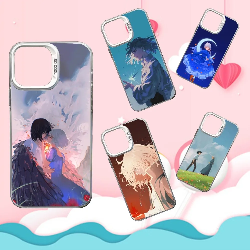 

S-Sophie Moving Castle Phone Case For iPhone 16,15,14,13,12,11,Mini,Pro,SE,MAX White Matte Shockproof Cover