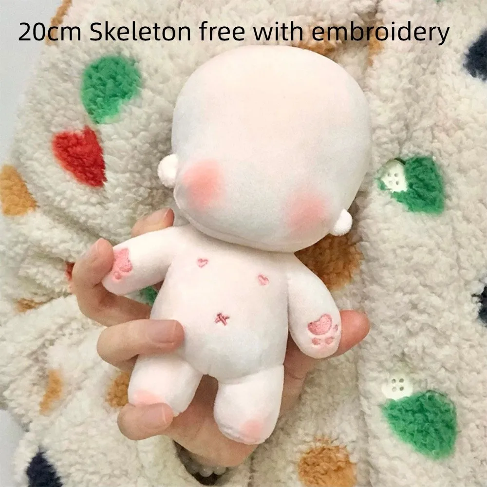 

Embroidery Blank Unembroidery Cotton Doll Plush Stuffed Blank Cotton Stuffed Toy Cute Dress Up DIY Idoll Doll Toddler